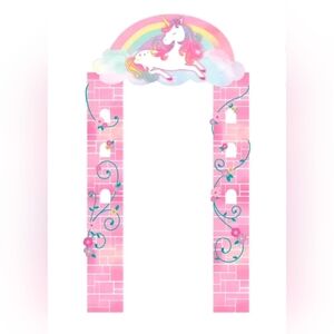 NEW Enchanted Unicorn Deluxe  Party Cardboard Doorway Entry Amscan 45.5 X 75".
